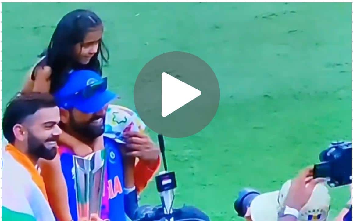 [Watch] Rohit Sharma's Daughter Celebrates India's Win With Her Father And 'Uncle' Kohli